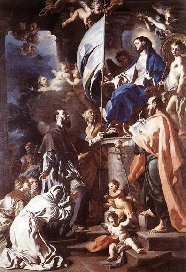 St Bonaventura Receiving the Banner of St Sepulchre from the Madonna, Francesco Solimena